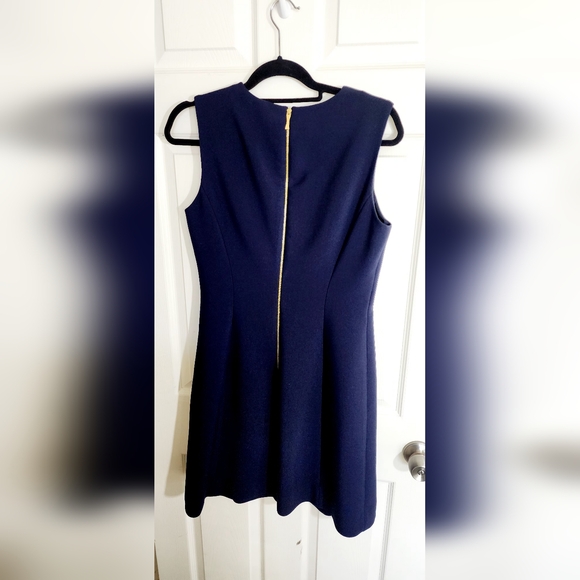 KATE SPADE SIZE 10 DRESS DARK BLUE MIDI - Picture 6 of 10